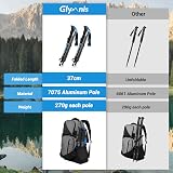 Glymnis Walking Poles 2 Pack Collapsible with Quick Lock System 110-130cm view 2