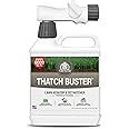 Turf Titan Thatch Buster All-Natural Lawn Aerator & Grass Dethatcher - Hose End Liquid Soil Loosener & Conditioner for Green Grass (32 oz), Healthy Soil in 45 Days - Covers 6,000 sq feet