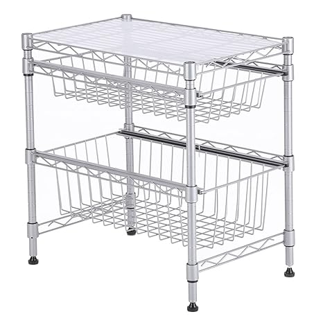 Rackaphile Wire Storage Rack 2 Tier Under Sink Storage Organizer