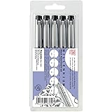 Kuretake Zig Memory System Millennium Marker Assortment, Black (MS5V)