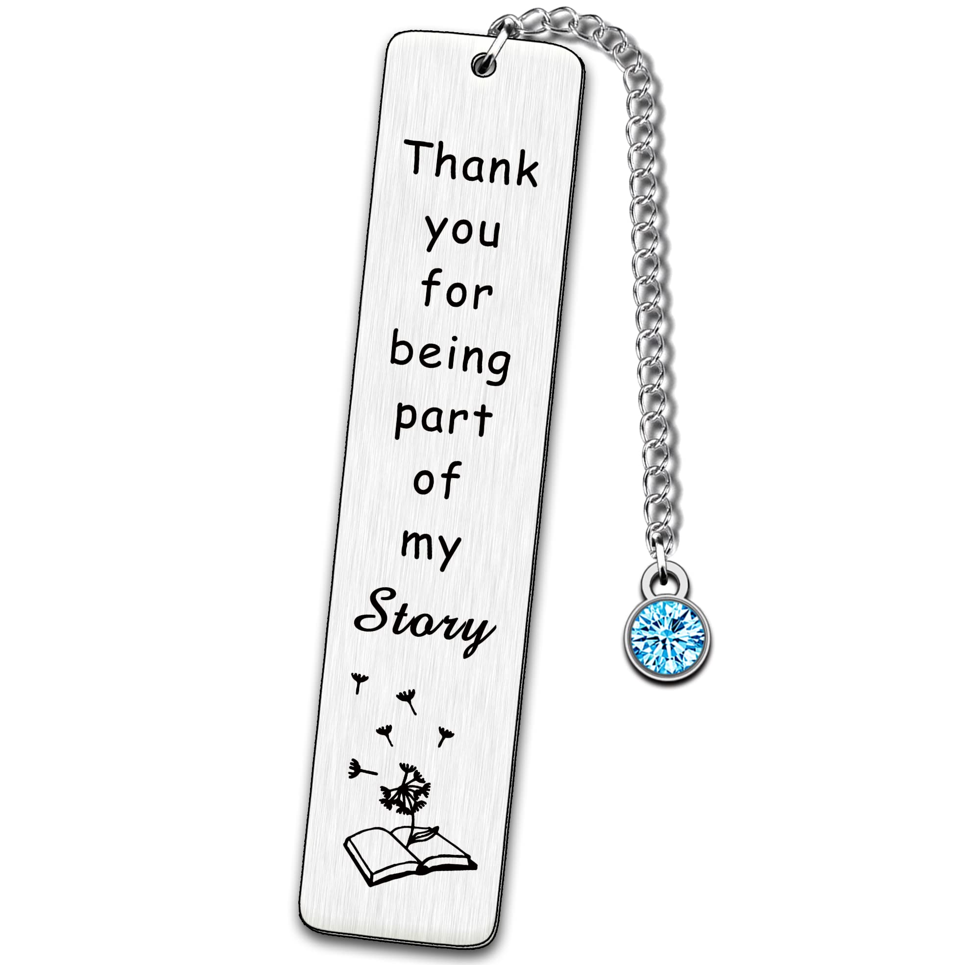 AMZQ Thank You Teacher Gifts Appreciation Metal Bookmark for Teacher Tutor Friends Coworker Boss Teachers Day Christmas Birthday Thanksgiving Gifts Thank You for Being Part of My Story