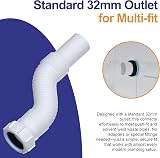 PlumbEZ 1 1/4"-32mm Flexible Waste Connector Anti-Slip Ring Compression Spigot view 3