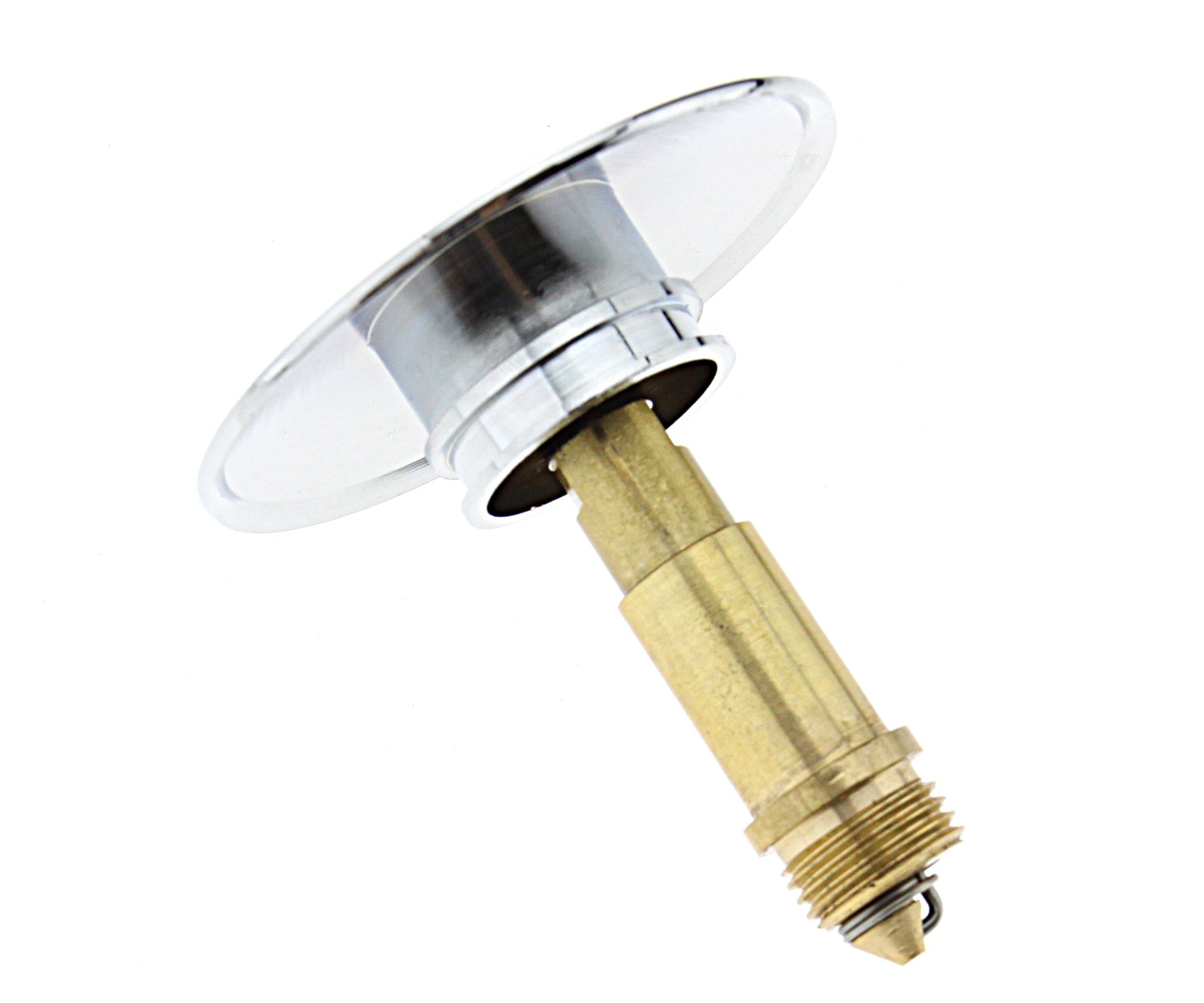 YINETTECH 2X Pop Up Bath Kitchen Basin Waste Push Button Sink Slotted Plug Waste Bolt Set