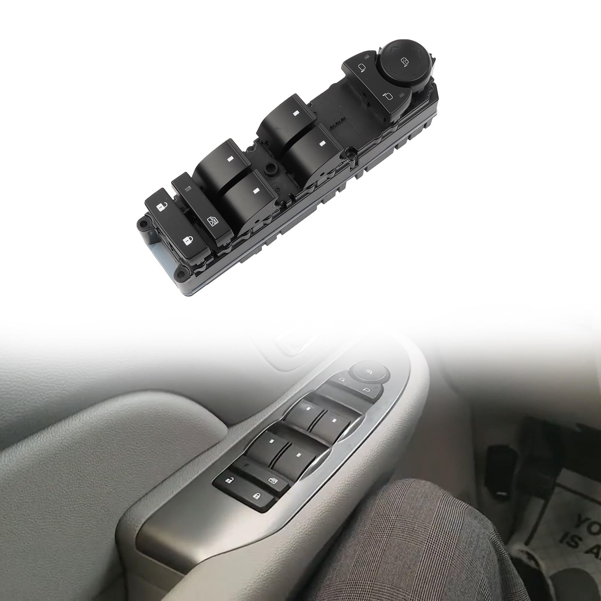 Photo 1 of Dasbecan 20835552 Power Window Door Lock Switch Driver Side Compatible with 2007-2014 Chevy Tahoe Avalanche Silverado Suburban/GMC Sierra Yukon 1500 2500 3500 Replaces# DWS177 1S15733