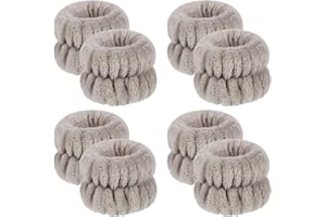 Xinwoxun 8 Pcs Women Face Wash Wristbands Microfiber Wrist Washband Spa Washband Wrist Towels for Washing Face, Prevent Water Running Down The Arms