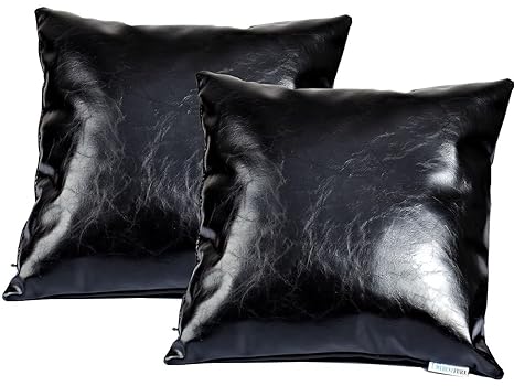 Mybestfurn Leather Sofa Pillows Soft Batik Effect Pu Faux Leather