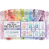 Tulip One-Step Tie-Dye Pastel Party Kit, Easy Large Group Activity, Permanent Designs for Fabric, 12 Colors