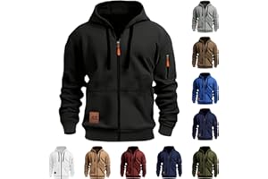 Zip up Hoodies for Men Trendy Lightweight Hooded Sweatshirts Long Sleeve Casual Loose Track Jacket Coats with Pockets
