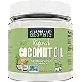 Viva Naturals Refined Coconut Oil - Expeller-Pressed Organic Coconut Oil for Cooking and Baking with Neutral Flavor & Aroma - USDA Organic Certified Hair Oil and Skin Moisturizer, 16 Fl Oz
