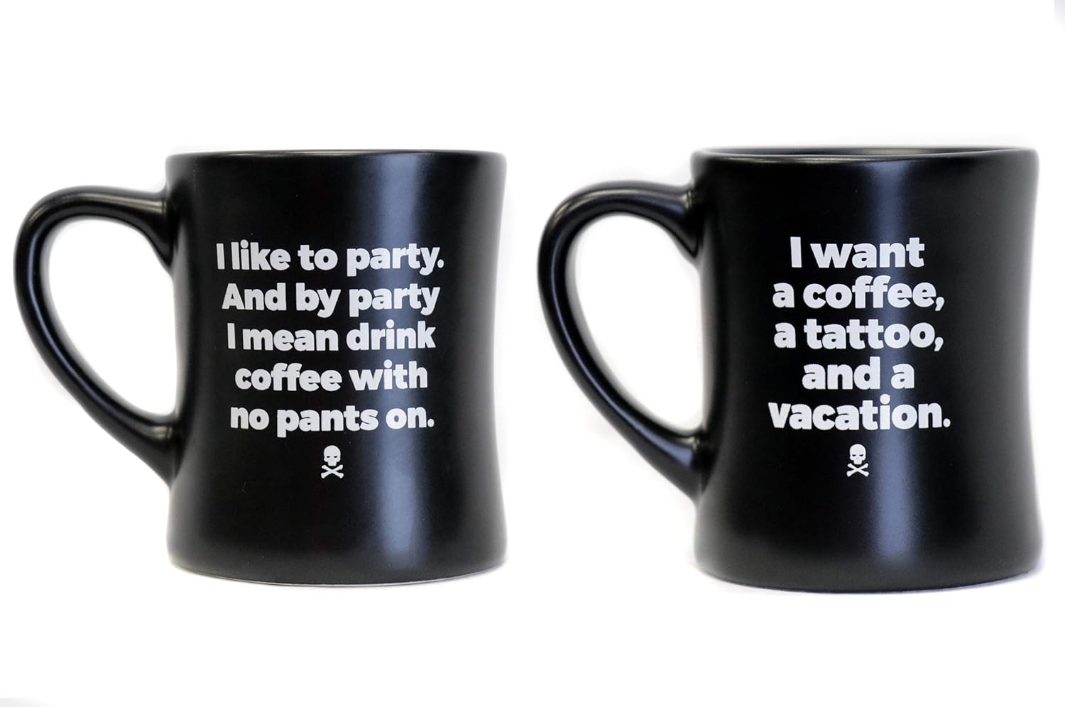 Death Wish Coffee - Amazon Exclusive - Diner Coffee Mug Set - 2018 Edition (1 each of 2 styles)