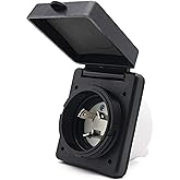 Veepeak 30 Amp Shore Power Inlet NEMA L5-30P 125V Twist Locking Power Plug for Marine Boat RV Trailer Camper, Weatherproof, E