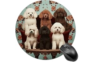 Waterproof Computer Mouse Pad Poodles Dogs Laptop Desk Pad for Laptop, Office & Home