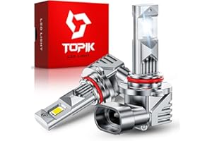 TOPIK 9005/HB3 LED Bulb, 900% Brighter & Clearer Than Stock, CANbus Ready, Fog Bulbs 9005 for Powersports IP68 50000Hrs Lifespan, 1:1 Size 3 Mins Installation, 2 Pack