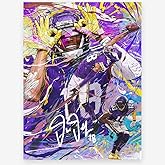 WHZKCYH 2025 Rugby Star Justin Jefferson Poster For Kids Bedroom Wall Decor-Football Superstar Signed Posters Canvas Art Print Picture For Fans Boy Teen Gifts