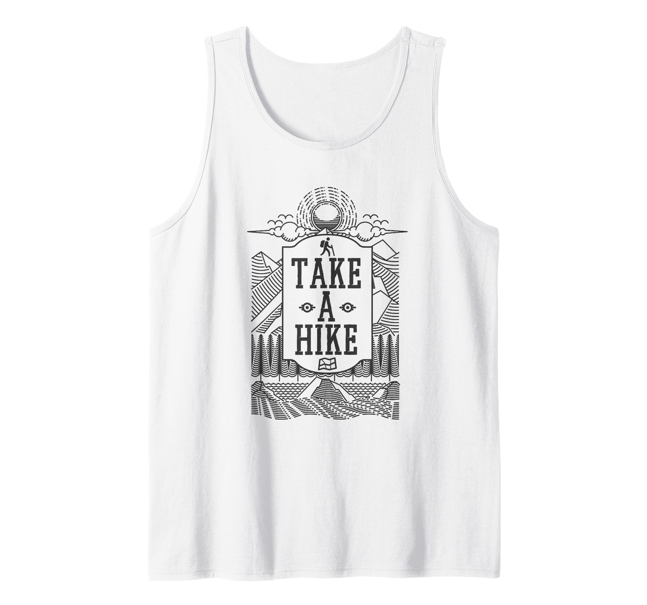 Take a Hike Mountain Hiking Climbing Outdoor Trek Tank Top
