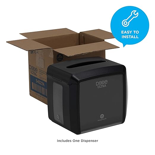 Dixie Ultra Tabletop Interfold Napkin Dispenser By Gp Pro Georgia Pacific Black 54527a Holds 275 Napkins 7 600 W X 6 100 D X 7 200 H
