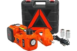 E-HEELP Electric Car Jack 5 Ton 12V Car Jack Hydraulic (Lifting Range: 6.1~17.7 inch) Kit with Impact Wrench & Inflator Elect