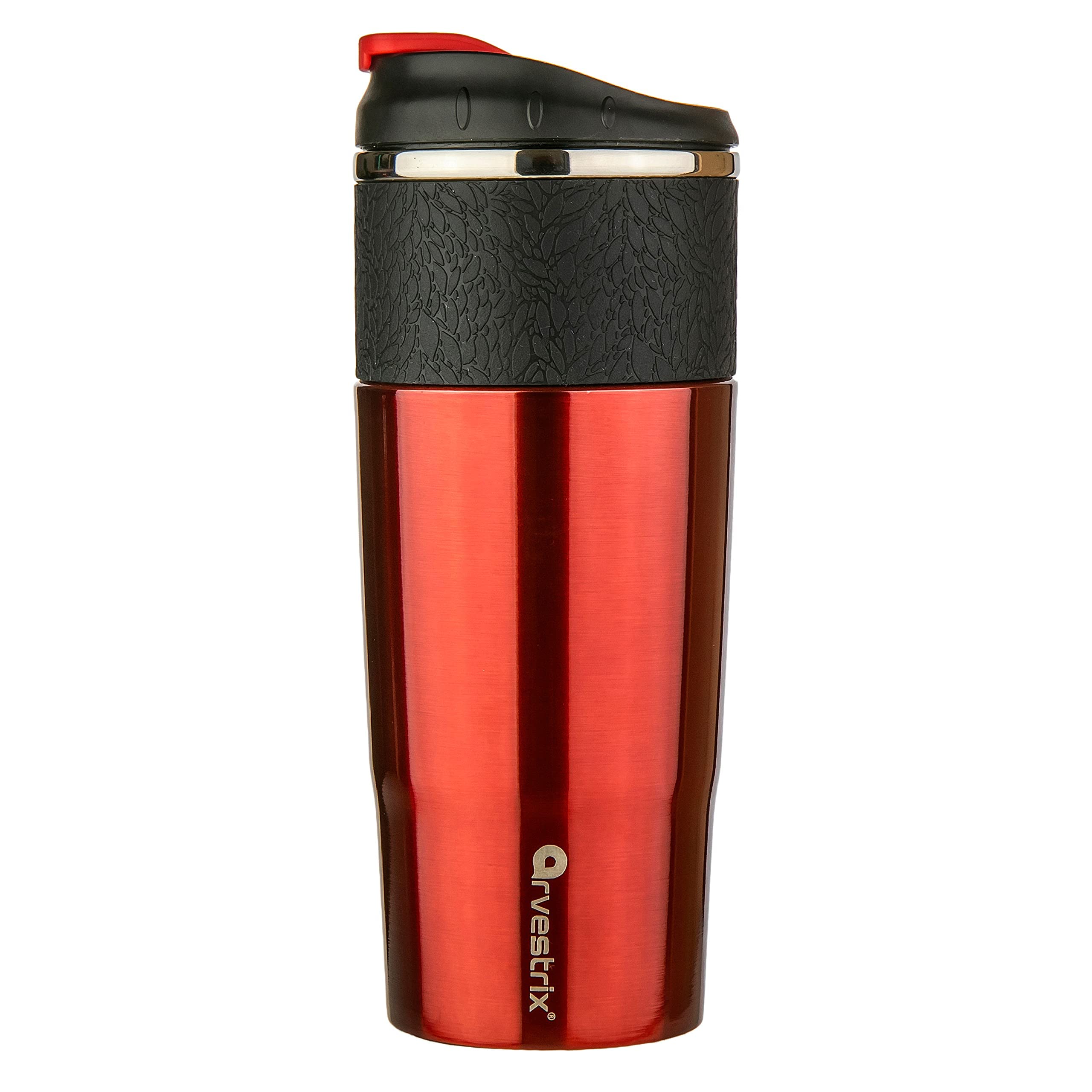 Insulated Stainless Steel Travel Mug with Leak-Proof Lid, 480ml Double-Walled Thermal Coffee Cup for Hot & Cold Drinks, Reusable, BPA-Free, Spill-Proof, Ideal for Office, Car, & Travel (Red)