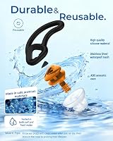 Hearprotek Swimmer Ear Plugs 2 Pairs Orange Silicone Custom-fit view 5