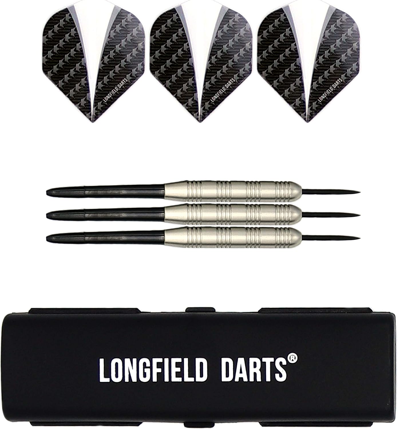 Engelhart Steeltip darts set (3 stuks), 23 gram and 222 GR, Levels; Leisure, Semi-Professional, Professional (Look tungsten 23 gram) - Image 3