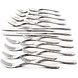 Knork Original Collection Cutlery Utensils 18/10 Stainless Steel Flatware Set, 20 Piece, Matte Silver