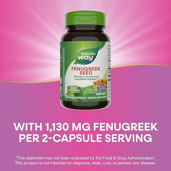 NATURE’S WAY FENUGREEK SEED, 610MG 100 CAPSULES