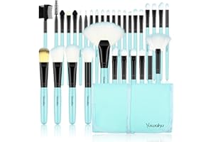 G-TEXNIK Professional Set of 32 Makeup Brushes;from an Array of Eyeshadow Foundation Brushes to a Concealer Brush to Eyelash and Blusher Brushes-the Makeup World is Truly Your Oyster. (Blue)