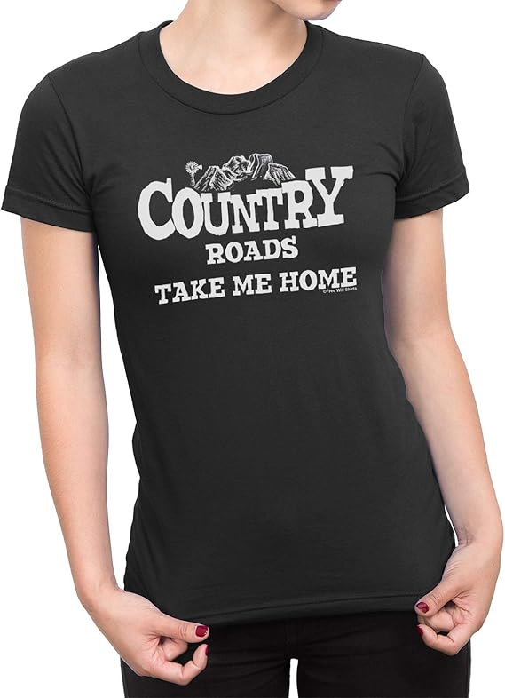 Free Will Shirts Country Roads Take Me Home - Womens Country Music