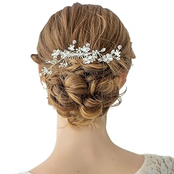Amazon Com Aw Bridal Wedding Hair Comb Crystal Hair Clips