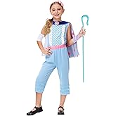 Deerose Halloween Shepherdess Shirt and Pants Blue Print Clothing Set 3-14 Years
