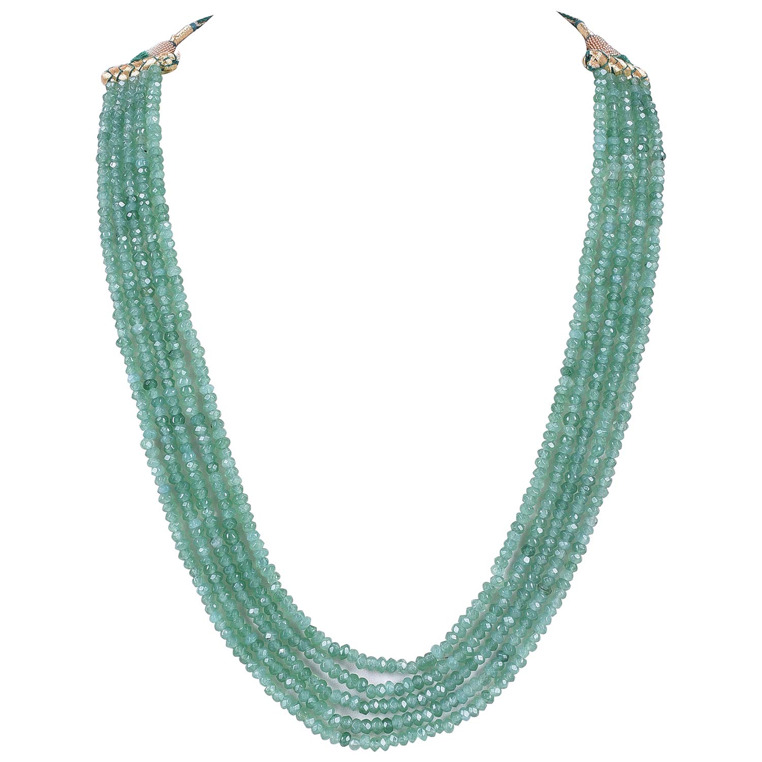 Ratnavali Jewels Five Layer Real Emerald Parrot Light Green Onyx Stone Beads Necklace For Women And Girls Five Layer Buy Online In Aruba At Aruba Desertcart Com Productid