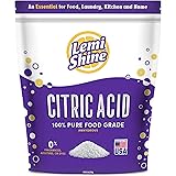 Lemi Shine 100% Citric Acid 5 Pound Bag l Pure Food-Grade Flavor Enhancer & All-Natural Preservative | Fragrance Free Citric 
