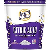 Lemi Shine 100% Citric Acid 5 Pound Bag l Pure Food-Grade Flavor Enhancer & All-Natural Preservative | Fragrance Free Citric 