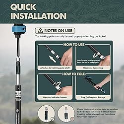 GPTCAMP Hiking Stick,1pc Trekking Pole Collapsible