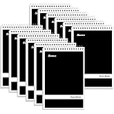SUNEE 12 Pack Steno Pads 6x9, Gregg Rule, 60 Sheets, Spiral Notebook 6x9, White Paper, Take Notes with Top Spiral Notebook, for School, University, College, Work, Office, Black