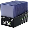 Vault X Premium Extra Thick Seamless Toploaders 55pt - 3" x 4" Rigid Card Holders for Trading Cards & Sports Cards (50 Pack)