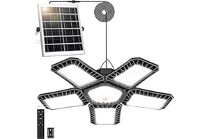 AEQ Solar Shed Light All Day Available, 267LED Solar Lights Outdoor Indoor with Motion Sensor, Remote Control, Timer, Waterproof Pendant Lights for Gazebo, Shed, Garage, Barn