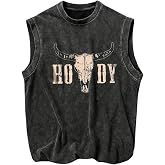 SHENHE Men's Cowboy Tank Top Graphic Sleeveless Western Country Casual Tee | Cowboy, Graphic, Crew Neck, Sleeveless, Casual, Music Festival, Men Tank Top, Western Country