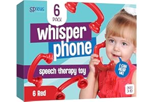 SP HOME GOODS 6 Reading Phones Auditory Feedback Whisper Phone Classroom Manipulative, Speech Therapy Toy Tool - Accelerates Reading Fluency & Pronunciation, Dyslexia Tools for Kids