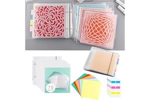 130 Pages1Sets 6x6 Cookie Stencil Storage Binder Die Cut and Stamp Storage Folder Baking Stencil Organizer Scrapbooking Cutti