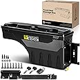 YHTAUTO Truck Bed Storage Tool Box Lockable Compatible with 2007-2019 Chevrolet Silverado & GMC Sierra 1500 2500 3500 Passenger Side, Swing Waterproof Wheel Well Toolbox