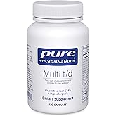Pure Encapsulations Multi T/D - Multivitamin & Mineral Supplement - for Daily Wellness, Cardiovascular & Immune Health* - Rich in Vitamins & Minerals - Gluten Free & Vegetarian - 120 Capsules