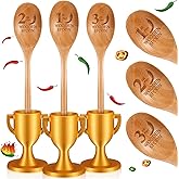 Cinnvoice 3 Pcs Chili Cook Off Trophies Wood Spoon Award Decorations Cooking Trophy for Chili Cook Off Gift 1st, 2nd, 3rd for Cooking Gift Baking