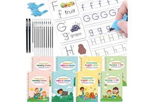 Magic Workbooks, Your Little Explorer Writing Books, Handwriting Practice Copybook Aid, Magic Grooved Writing Practice, Reusa