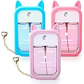 KING OF BIOTIN Hand Sanitizer Spray, 3 Pcs Spray Hand Sanitizer with Silicone Case & Cute Keychain, Scented Pocket Power Mist Hydrating for Women, Teen, Girl, 3.9 FL. OZ. Travel Size, 3 Scents