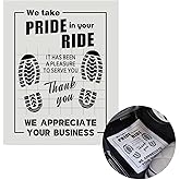 100Pcs Paper Floor Mats for Cars, Disposable White Automotive Floor Mats Kraft Paper, Waterproof Car Foot Pads Protective Papers, Thank You Mats for Car Detailing, Auto Dealership (20" x 16")