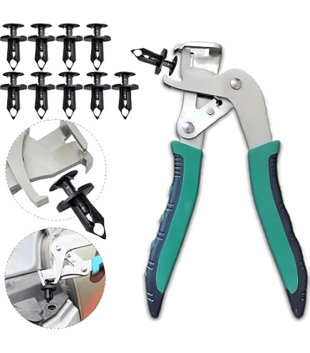 AXELECT 3-Piece Clip Remover Tool Set – Clip Pliers, Auto Trim Removal Pry Tools, Car Door Panel & Dashboard Repair Kit With Storage Bag