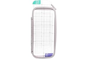 THREADNANNY SA445 12 x 5 inch Jumbo Embroidery Hoop w/ Placement Grids Works with Brother and Babylock