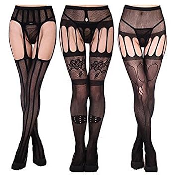 ADESUGATA Damen Sexy Strumpfhalter Strumpfband Spitze Fischnetz Unterwäsche Damen Sets Strumpfhosen Strümpfe Strümpfe Strumpf