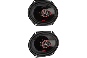 CERWIN-VEGA! HED Series 6x8 3-Way Coaxial Car Speakers, 4Ω, 60W RMS, Premium Car Speaker System, Enhanced with Stamped Steel Frame & Graphite Cone, PEI Dome Tweeter for Superior Sound H7683